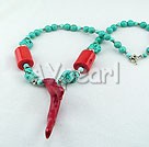 turquoise coral necklace