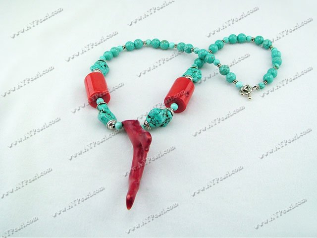 turquoise coral necklace