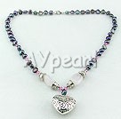 Pearl ross quartz austrian crystal necklace 