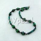 Wholesale Gemstone Necklace-black stone phenix stone necklace