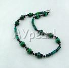 Wholesale Gemstone Jewelry-black stone phenix stone necklace