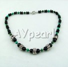 Wholesale Gemstone Jewelry-phenix stone black agate necklace