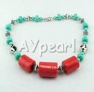 coral turquoise necklace