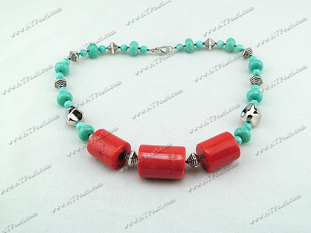 coral turquoise necklace