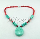 Discount coral turquoise necklace