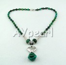 Wholesale Gemstone Jewelry-black stone phenix stone necklace