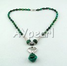 Wholesale black stone phenix stone necklace