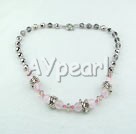 Wholesale crystal rose quartz necklace