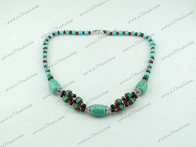 coral turquoise necklace