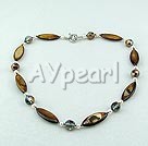 Wholesale pearl shell crystal necklace