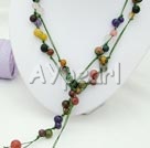 Wholesale Gemstone Jewelry-colored multi-stone necklace