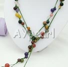 colored multi-stone necklace