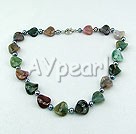 svart pearl indien agat halsband