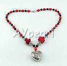 Wholesale coral black agate necklace