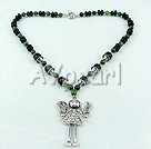 Wholesale Gemstone Jewelry-black agate phenix stone necklace