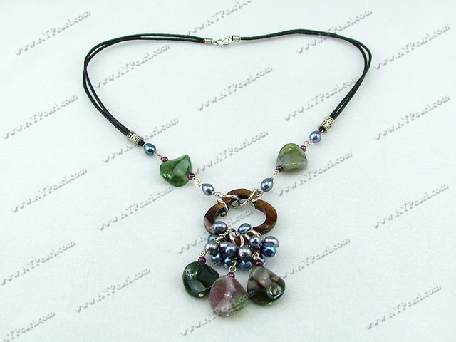 Granat Perle Indien Achat Halskette