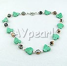 Wholesale pearl crystal turquoise necklace