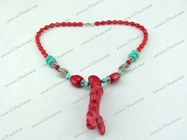 coral turquoise necklace