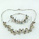 Wholesale Set Jewelry-pearl manmade crystal sets
