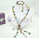 Wholesale colored crystal jewelry set