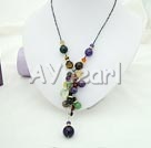 colored multi-stone necklace
