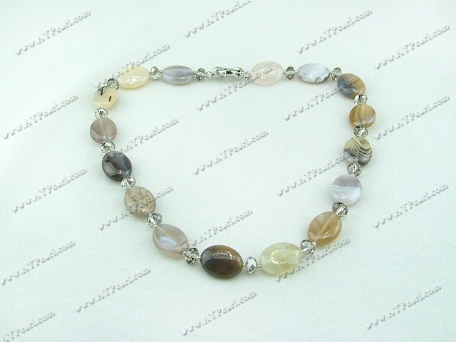 collier gris agate du Brésil