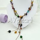 Wholesale multi-stone crystal necklace