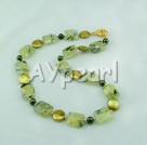 perla faceted rutilated cuarţ colier verde