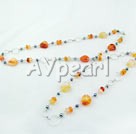 Wholesale Jewelry-black pearl agate necklace