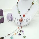 Wholesale Gemstone Necklace-colored multi-stone necklace