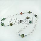Wholesale Gemstone Necklace-black pearl india agate necklace
