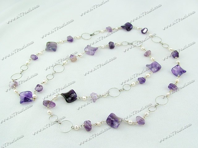 pearl amethyst necklace