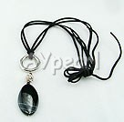 Wholesale black agate necklace
