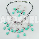 garnet turquoise set