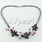 pearl garnet necklace