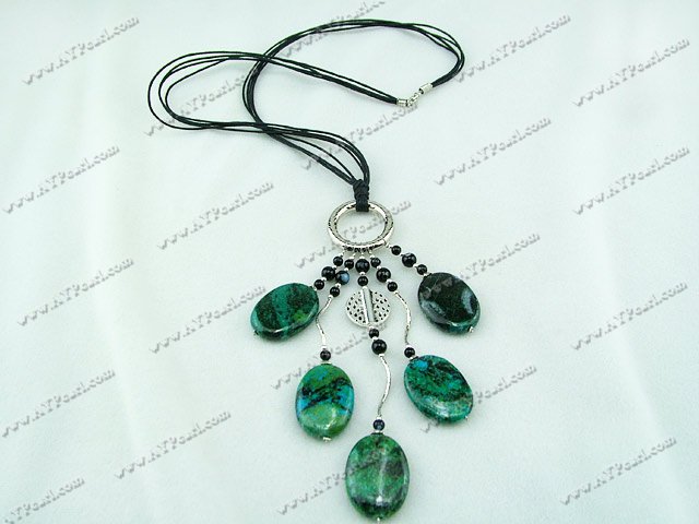 phenix noir collier pierre d'agate