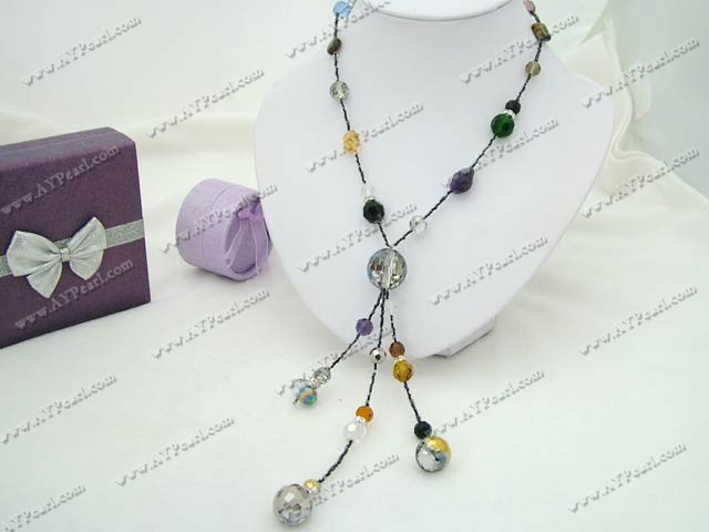 multi-stone crystal necklace