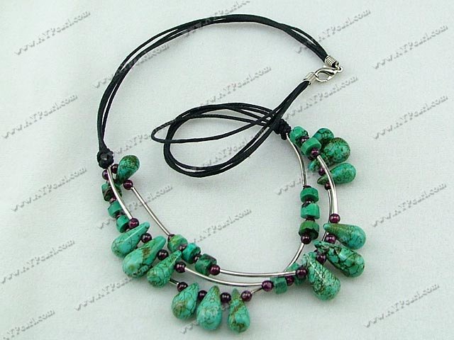 granat turkos halsband