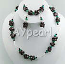 garnet turquoise jewelry set