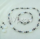 Wholesale Gemstone Necklace-garnet pearl opal crystal sets