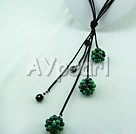 Wholesale Gemstone Jewelry-phenix stone black crystal necklace