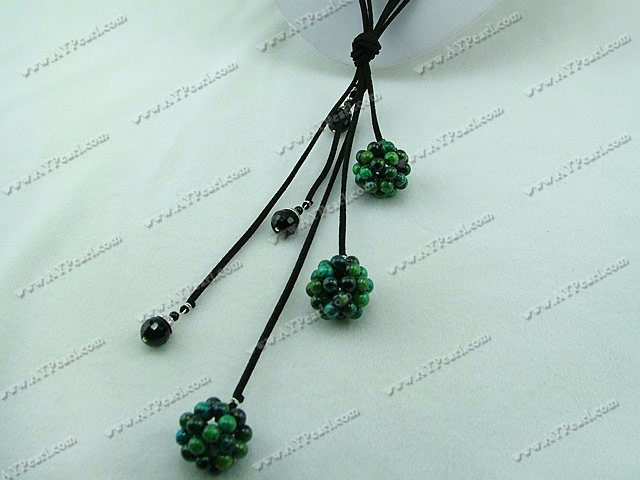 phenix stone black crystal necklace