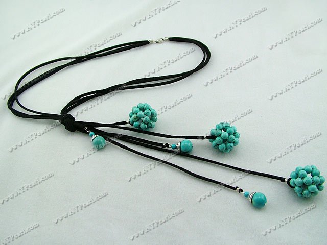 bursted turquoise necklace