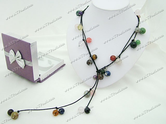 colored multi-stone necklace