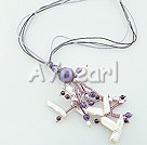 pearl amethyst garnet necklace 