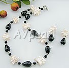 Wholesale Set Jewelry-pearl black agate crystal set