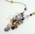 Wholesale Gemstone Necklace-multi-stone crystal necklace