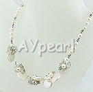 pearl crystal necklace