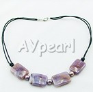 Wholesale Gemstone Jewelry-purple agate necklace
