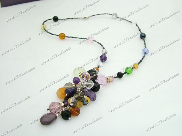 multi-stone crystal necklace